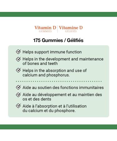 Nature's Bounty Vitamin D3 1000 IU Gummies Value Size Helps Support Bone Health Strawberry Orange & Lemon Flavoured 175 Gummies - Buy Online on GoSupps.com