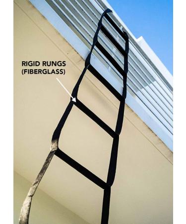 ISOP 10ft Extension Ladder | Made in USA | Nylon Rope & Spring Hooks | Lightweight & Durable | Holds up to 1200 lbs | Emergency Escape Equipment - Buy Online on GoSupps.com