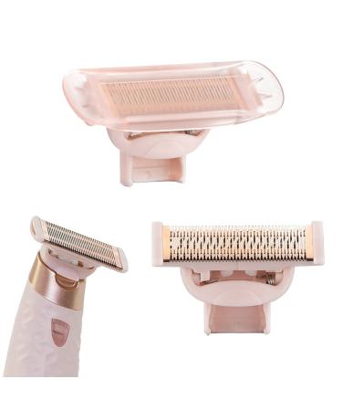 Razor Replacement Heads fit for Flawless Nu Razor, Rose Gold Plated Body Replacement Head with Covers, Hair remover Replacement Head Compatible with Finishing Touch Razor for Women (2 Count)