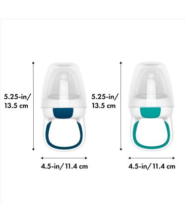 OXO Tot Silicone Self-Feeder 2 Pack in Teal/Navy - 2 Count - Buy Online on GoSupps.com
