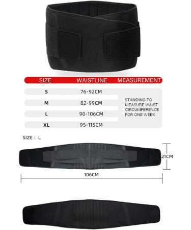 Men's Black Back Support Waist Belts - Lumbar Decompression & Pain Relief | Medium Size Sport Body Shaper - Buy Online on GoSupps.com