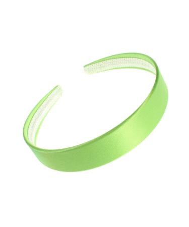 2.5cm (1") Lime Green Satin Plastic Alice Band Hair Band Headband No Teeth for Women Girls by Glitz4Girlz
