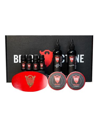 Beard Octane Men's Grooming Kit - 4 Oils Balm Butter Wash Conditioner & Brush | Perfect Gift for Men - Buy Online on GoSupps.com