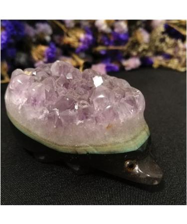 Natural Amethyst Hand Carved Gemstones Animals Cluster geode Quartz Crystals Hedgehog Minerals Home Decor Gift Home Collections (Color : Amethyst Size : 140g) 140g Amethyst - Buy Online on GoSupps.com