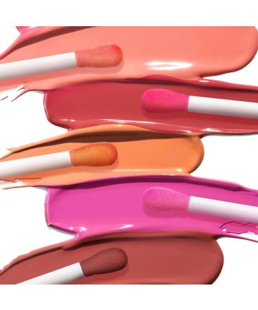 AOOWU Tinted Plumping Lip Oil - Moisturizing & Long-Lasting Lip Hydrating Gloss in Pink | Glitter Shine Liquid Lipstick for Women - Buy Online on GoSupps.com