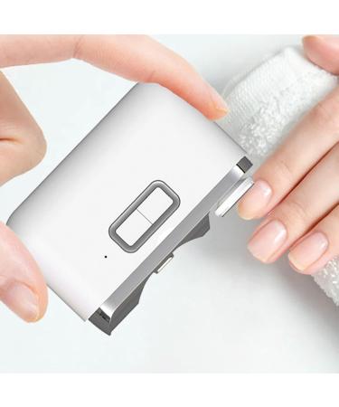 KDAMGOQE Electric Nail Clipper 2 In-1 Automatic Nail Clipper Rechargeable Safety Nail Clipper Nail Scraps Storage electric nail clippers for adults - Buy Online on GoSupps.com