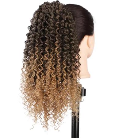 Short Kinky Curly Ponytail Extension Afro Synthetic Drawstring Ponytail Extensions Clip in Curly Fake Hair Pony Tail Hairpiece for Black Women (Color : 1B-27) - Buy Online on GoSupps.com