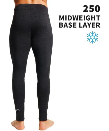 Merino Wool Men's Base Layer Bottom Pants + Wool Socks, XL Charcoal Grey - Buy Online on GoSupps.com