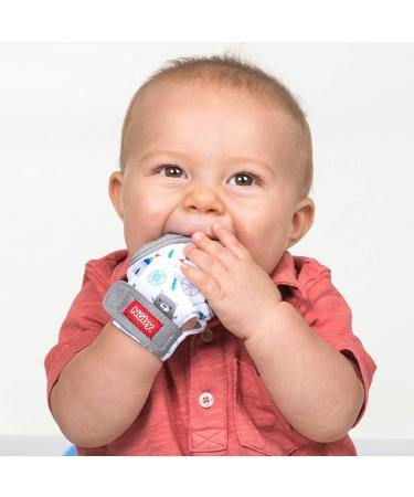 Nuby Teething Mitt Grey - Soothing Teether for Babies | Buy Online - Buy Online on GoSupps.com