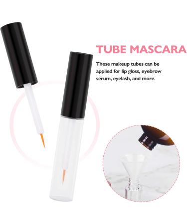 Mikinona 4 Sets Mascara Wands with Tube Lip Gloss Tubes Lash Brush Empty Mascara Tube and Wand Mini 8.2x1.4cmx4pcs Blackx4pcs - Buy Online on GoSupps.com