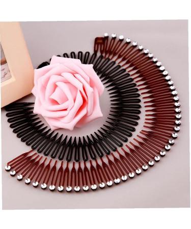 Stretch Hair Combs Plastic Full Circle Headband Flexible Hair Clip Sports Hair Wrap Holder for Women Girls Style 3 - Buy Online on GoSupps.com