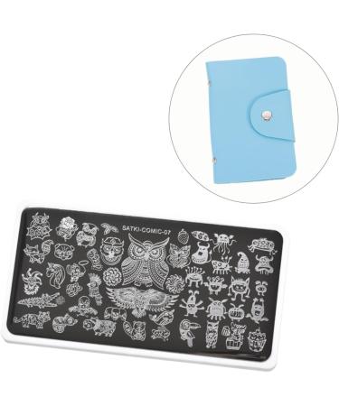 Mikinona 2pcs Nail Art Card Holder Stamping Plates Organizers Nail Template Bags Stamping Plates Storage Bag Cases Nail Plate Storage Bag Nail Art Stamper Pouches Pu Printing Printed Bag Sky-blue 14.5X9.5X1.8CM - Buy Online on GoSupps.com