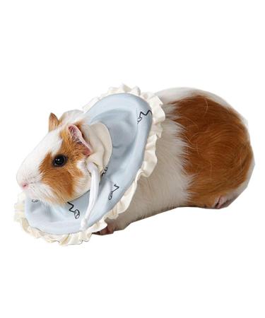 Dreamls Hamster Rabbit Protection Elizabethan Collar Circle Mini Collar Small Pet Recovery Collar for Guinea-Pigs Hedgehog (S Blue) S Blue