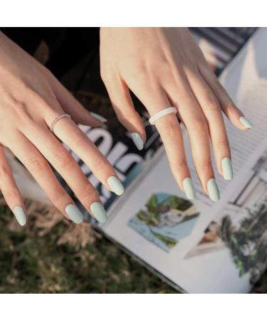 Danni & Toni 28pc Gel Nail Polish Strips, Solid Bluish White Color - Salon Quality Manicure Stickers - Buy Online on GoSupps.com