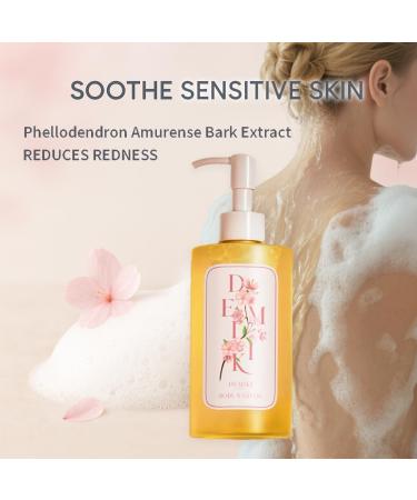 DEMIKI Hydrating Body Wash for Sensitive & Dry Skin, Sakura Scent, Nourishing Shower Oil for Women, Winter Moisture Care, Sulfate-Free, Paraben-Free, Dye-Free, 10 fl oz - Buy Online on GoSupps.com