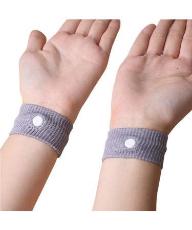 Travel Motion Sickness Relief Wristband for Natural Nausea Relief - Grey/Black - Buy Online on GoSupps.com
