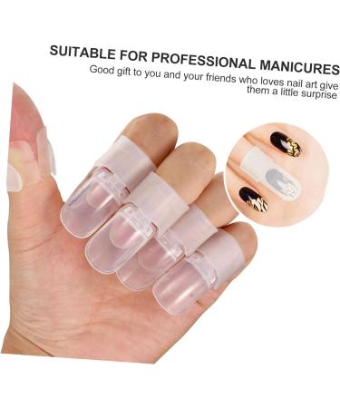 minkissy 20pcs Nail Case Nail Protector Gelt Spar Varnish Polish Remover Wrap Nail Varnish Tip Nail Art Tips Cover Shield Nail Polish Cover Manicure Polish Varnish Protector Nail Polish Tip 4x2cm As Shown - Buy Online on GoSupps.com