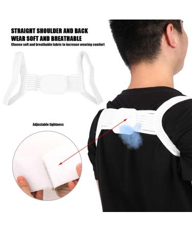 Back Posture Correction Belt - Adjustable Upper Support for Kids & Adults | Breathable Neck & Shoulder Fix | M White - Buy Online on GoSupps.com