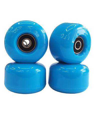 FREEDARE Skateboard Wheels and Bearings Set 54mm Street Wheels Skateboard Tricks (Set of 4) blue