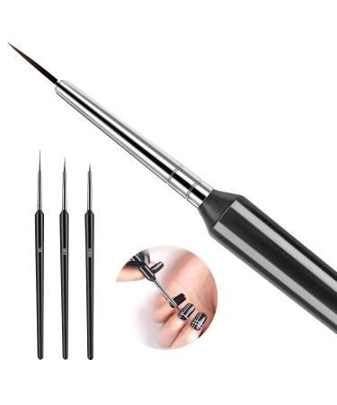 nuoshen Nail Art Brushes Set Miniature Nail Art Brushes Pen Fine Nail Detail Brushes Paint Brushes for DIY Nail Art