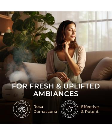 Jasmine Essential Oil for Diffuser (4 Fl Oz) & Rose Essential Oil for Skin (0.34 Fl Oz) - Aromatherapy Grade Essential Oils Set - Gya Labs - Buy Online on GoSupps.com