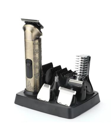 Hair Clippers for Men 6 in 1 Waterproof Adjustable Hair Beard Trimmer Men's Body Groomer Electric Shaver Face Nose Ear Trimmer Eyebrow Recharge