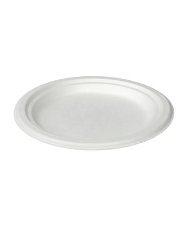 iEco Bagasse Plates 7" (17.7 cm) 100% Compostable 10 Packs of 50 (500 Plates)