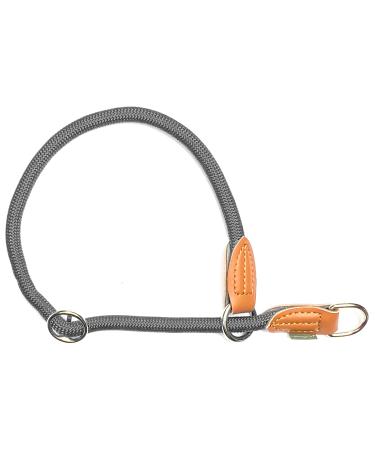 Leisegr n Paracord dog collar adjustable | Nylon dog collar | Devon model | Grey | Size: M Pidgeon Grey M