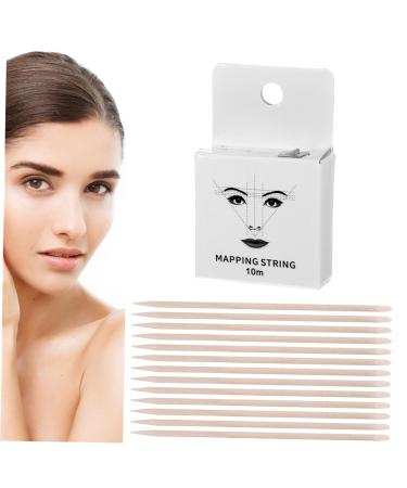 WOONEKY 1 set string Thread Drawing with Line Supply Precise Eyebrow Wooden Marking Beauty Sticks Mapping
