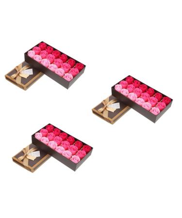 FRCOLOR 3 Boxes Rose Soap Artificial Flower Soap Floral Scented Soap The Wedding Decorations Artificial Roses Scented Soap Rose Flower Wedding Soap Flower Artificial Soap Flower Plant