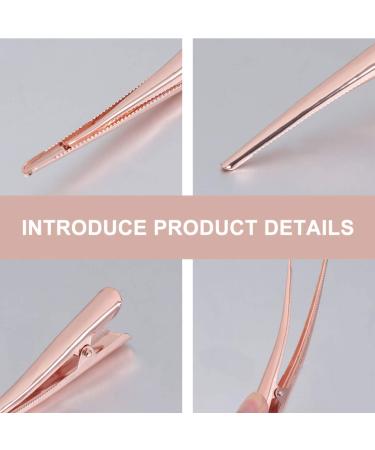 Minkissy Large Ros gold Alligator Hair Clips - 12 Metal Crocodile Hair Styling Accessories for Professional Hairdressing - Buy Online on GoSupps.com