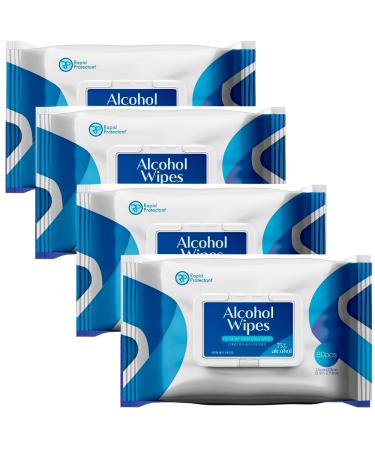 BULK Disinfectant Wipes - Hand Sanitizer Wipes - 75% Alcohol Wipes 4 x 80 pack All-Purpose Wet Wipes Disinfecting Wipes Woven (320 Wipes)