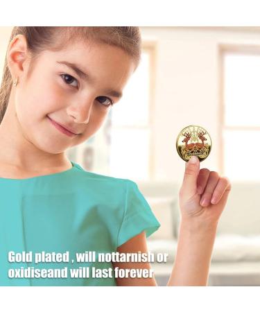 Riisoyu 12-Piece Tooth Fairy Gold Coins Set | Unique Patterns | Perfect Gifts for Boys & Girls | Colorful Tooth Fairy Souvenirs - Buy Online on GoSupps.com