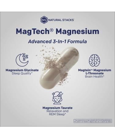Natural Stacks Magtech Magnesium Value Bundle - 3 Forms of Magnesium - Featuring Magtein L-Threonate - Supports Relaxation and Brain Health* - 270 Total Capsules - Buy Online on GoSupps.com