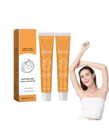 VKaoess Hair removal cream for sensitive skin mild hair removal for face body and intimate areas painless unisex solution for women and men safe for sensitive skin 20g 2 pieces