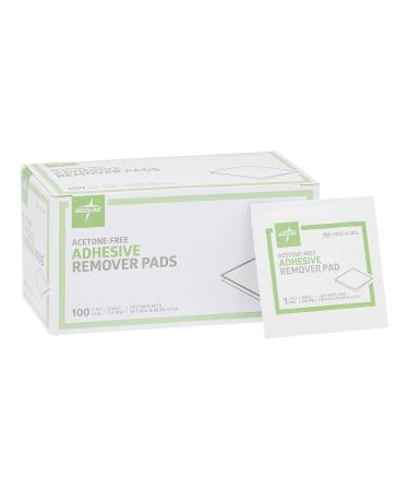 Medline Adhesive Remover Pad, Acetone-Free, Sterile 2-Ply Pad, 100 Count - Buy Online on GoSupps.com