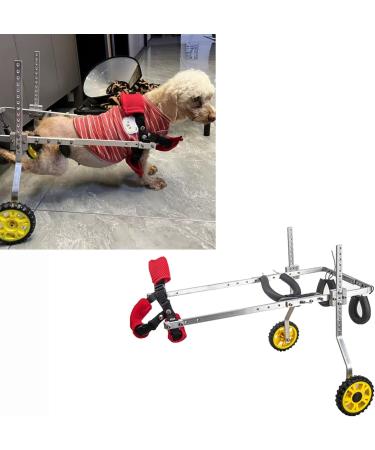 2 Wheel Dog Wheelchair Dog Movers Aluminum Pet Scooter for Hind Leg Disability Paralyzed People (XS(Widen))