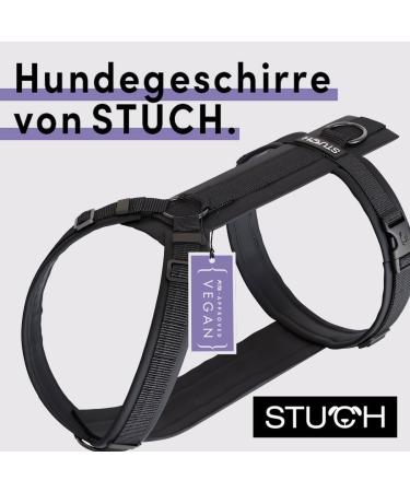 Stuch Dog Harness - Adjustable Padded Nylon for Small Medium & Large Dogs - Black Size M - Buy Online on GoSupps.com
