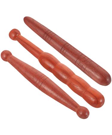 Healvian 3st acupressure stick reflex zone massage tools trigger point massage tab massage roller rod trigger point rod back massage tab point massage device scrollrad wood handheld
