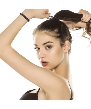 Spiral Hair Ties - 10 Pack Kink-Free Colorful Coil Ponytail Holders for All Hair Types - Buy Online on GoSupps.com