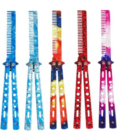 Comb Trainer Stainless Steel Unsharpened Slice Butterfly Training Comb for Beginner Red Practice Comb Trainer - Buy Online on GoSupps.com
