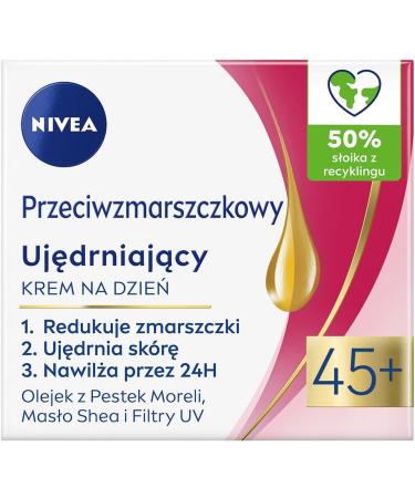 NIVEA Polish Level Anti ripples reinforced day cream with shea butter and arich cotton oil ripe to 45+ 50 ml Anti + reinforcing day cream - Buy Online on GoSupps.com