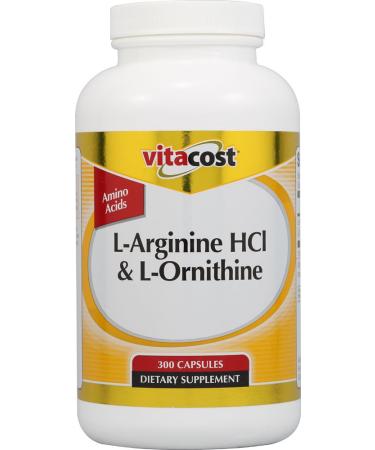 Vitacost L-Arginine HCl & L-Ornithine -- 300 Capsules