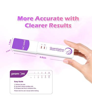 Premom Quantitative Ovulation Test Dip Card with Digital Ovulation Reader App | Numerical LH Tests - 10 Free Urine Cups Included - Buy Online on GoSupps.com