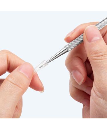 Metal Stainless Steel Cuticle Pusher Manicure Stick Cuticle Remover Professional Care Tool Dotting Pen - Buy Online on GoSupps.com