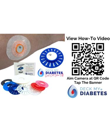 Libre Grip Shield by Deck My Diabetes - Reusable & Flexible One-Handed Patch Application for Active Freestyle Libre Users - Includes 2 Sky Blue Patches - Buy Online on GoSupps.com