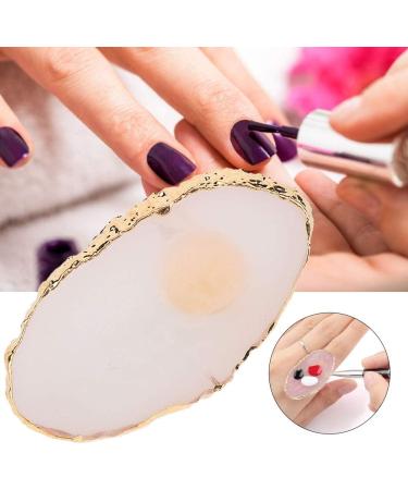 Resin Nail Art Palettes Resin Mini Nail Art Gel Polish Color Mixing Plate Tips Display Holder Manicure Tool Nail Art Painting Gel Plalette (white) - Buy Online on GoSupps.com