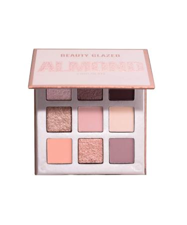 Beauty Glazed 9 Colors Eyeshadow Palette - Highly Pigmented Pearlescent & Matte Shades Long Lasting Lock Color Shimmer & Multi-reflective Finish - #ALMOND - Buy Online on GoSupps.com