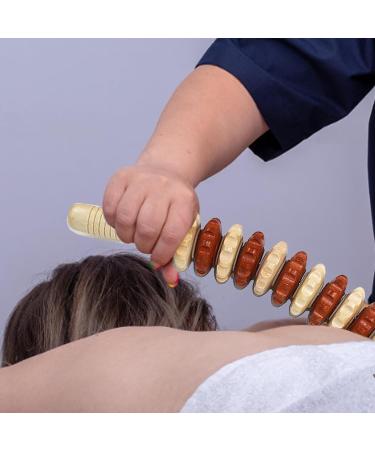 Wooden Massage Roller - Back & Body Massager for Pain Relief Anti-Cellulite Ideal for Sports & Yoga - Natural Wood | Fast International Shipping - Buy Online on GoSupps.com