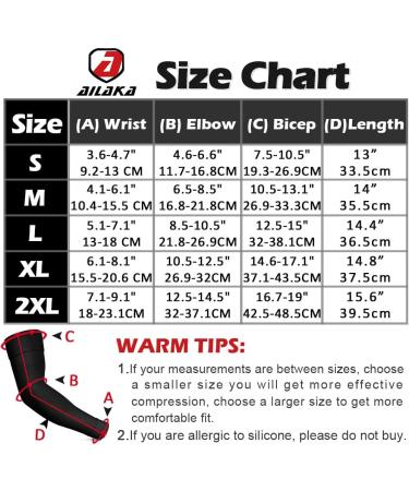 Ailaka Medical Compression Arm Sleeves - 20-30 mmHg Support for Lymphedema, Pain, Swelling - XX-Large, Black (1 Pair) - Buy Online on GoSupps.com